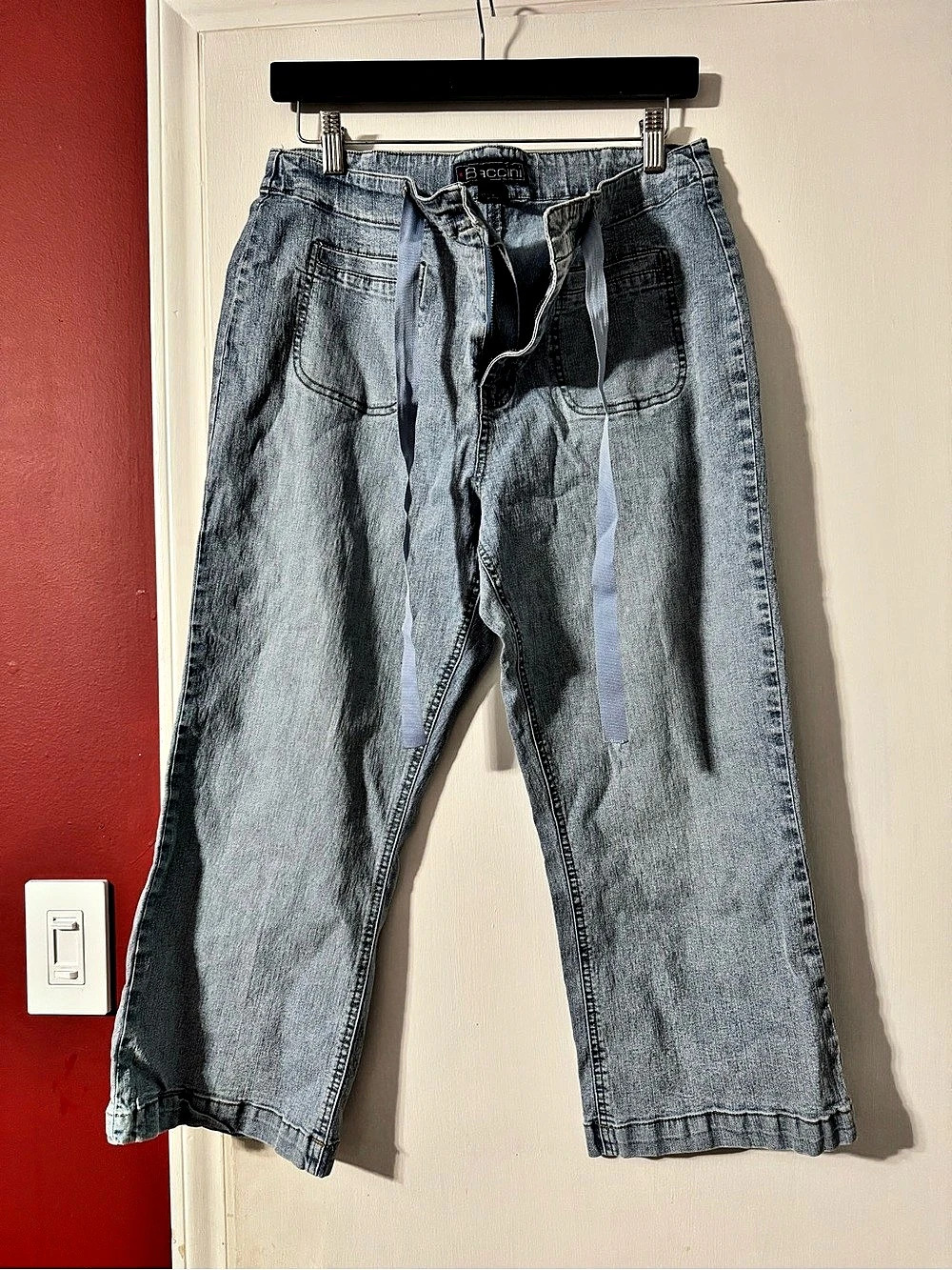 Baccini Straight Leg Jeans Waist 14 in Blue